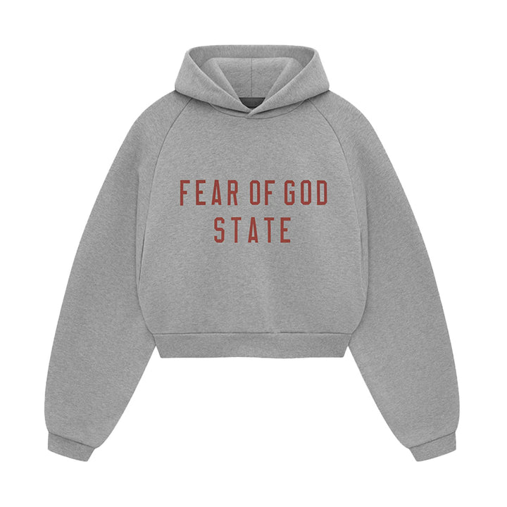 Womens Fleece Cropped Hoodie