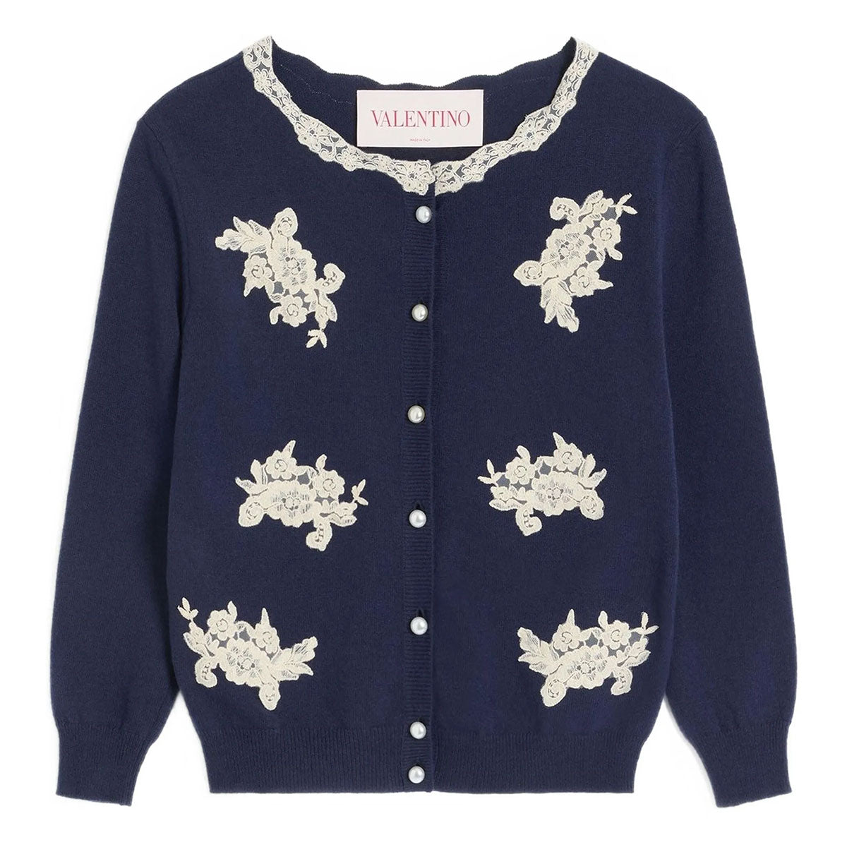 Valentino（ヴァレンティノ）| レーストリム カーディガン