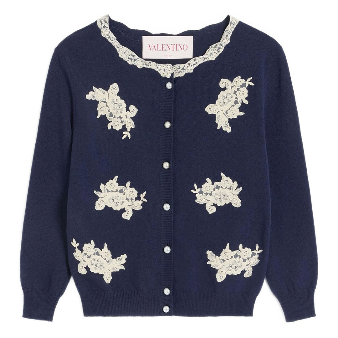 Valentino - レーストリム カーディガン