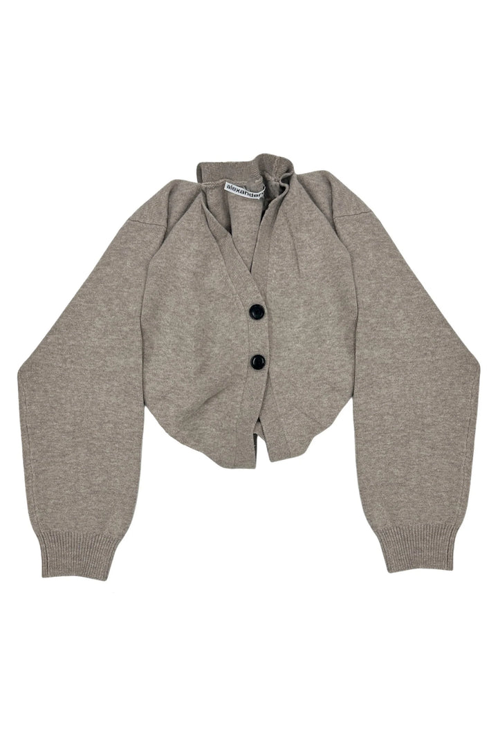 Boiled wool logo pullover