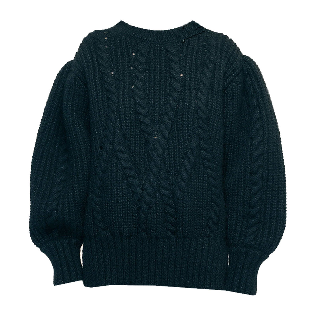 Simone Rocha - Embellished Puff Sleeve Chunky Knit Jumper