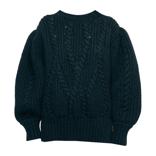 Simone Rocha - Embellished Puff Sleeve Chunky Knit Jumper