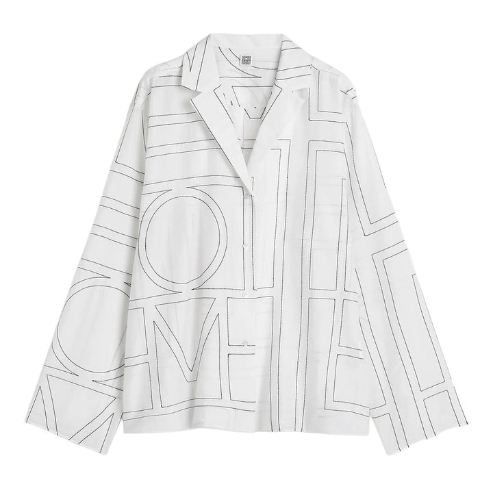 Monogram cotton-blend pj top