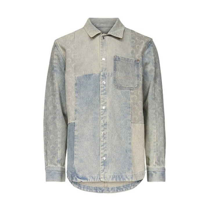 REGENERATED DENIM BUTTON DOWN SHIRT - Marine Serre