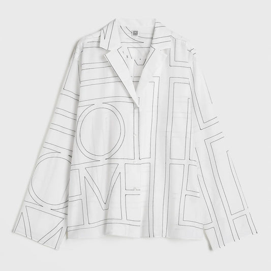 Monogram cotton-blend pj top