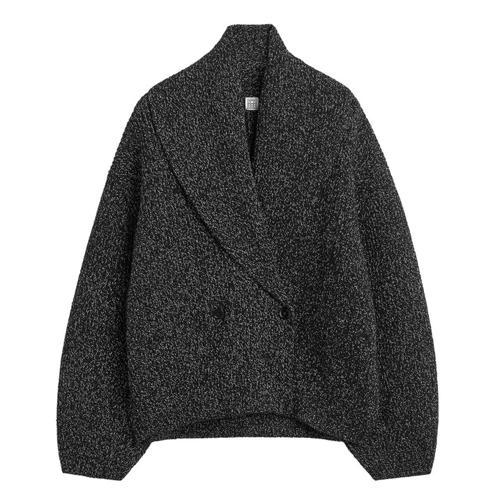 Shawl-lapel cardigan
