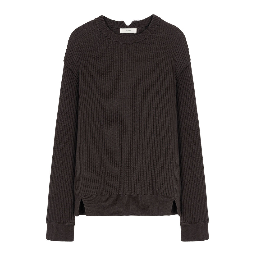 Barrett Ribbed Sweater in Cotton/Yak