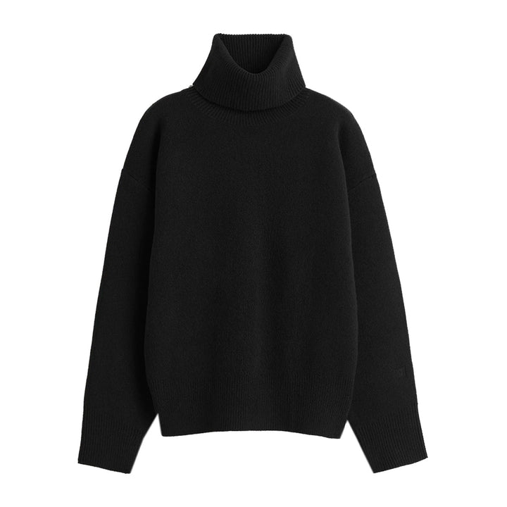 DOUBLE-KNIT TURTLENECK BLACK