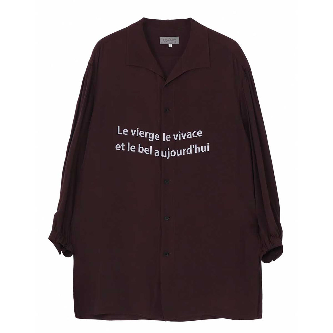 Yohji Yamamoto - RY/CU/S MESSAGE BLOUSE