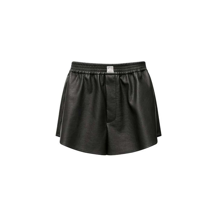 faux leather shorts