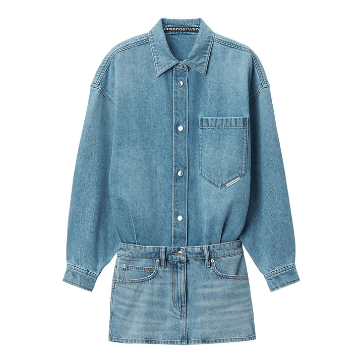 Alexander Wang - デニムミニシャツドレス