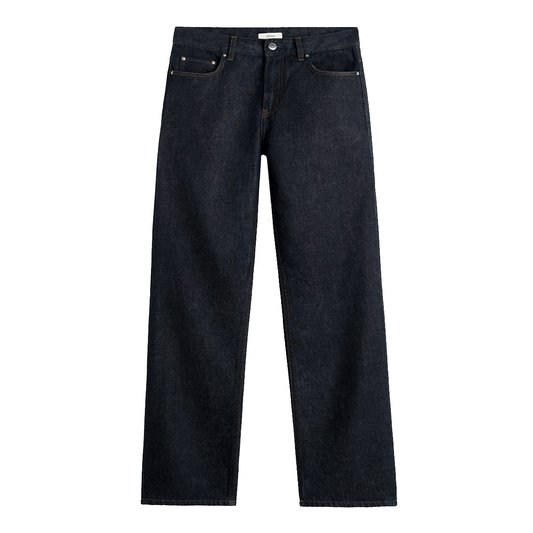 Low-rise straight-leg jeans