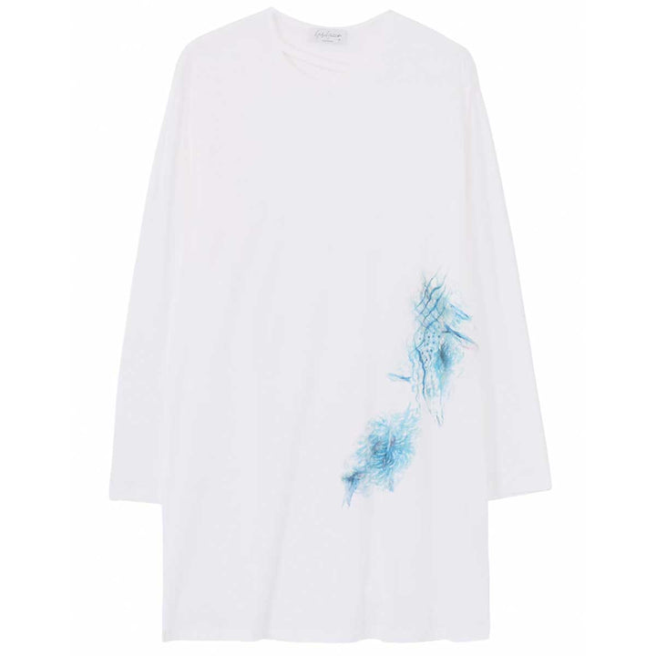 Yohji Yamamoto - 50/-SUPER HIGH TWISTED JERSEY D NECK LINE LONG SLV PT B