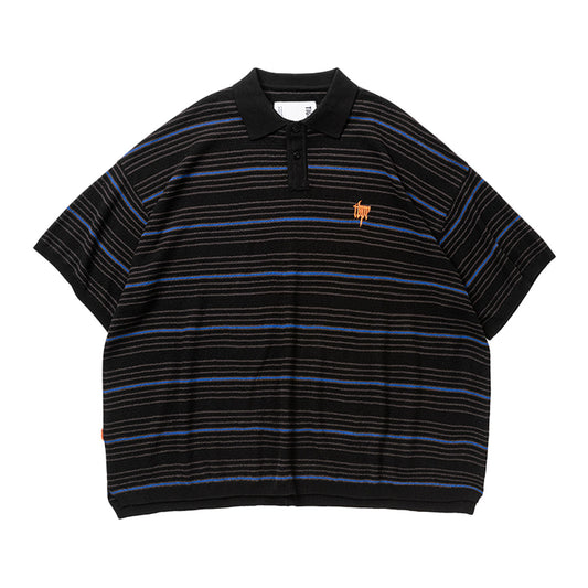 TIGHTBOOTH - BOARDER KNIT POLO SHIRT