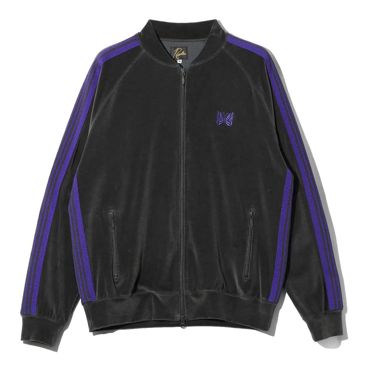 Rib Collar Track Jacket - C/PE Velour