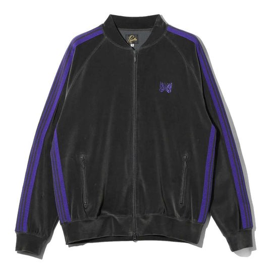 Rib Collar Track Jacket - C/PE Velour