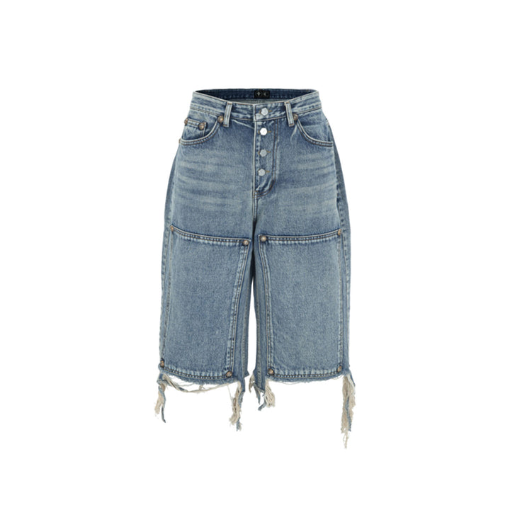 Double Knee Denim Short - THUG CLUB