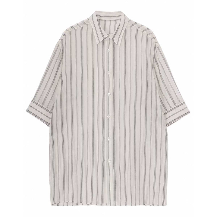 KHADI STRIPE SHORT SLEEVE BLOUSE