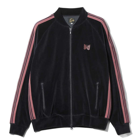 Rib Collar Track Jacket - C/PE Velour