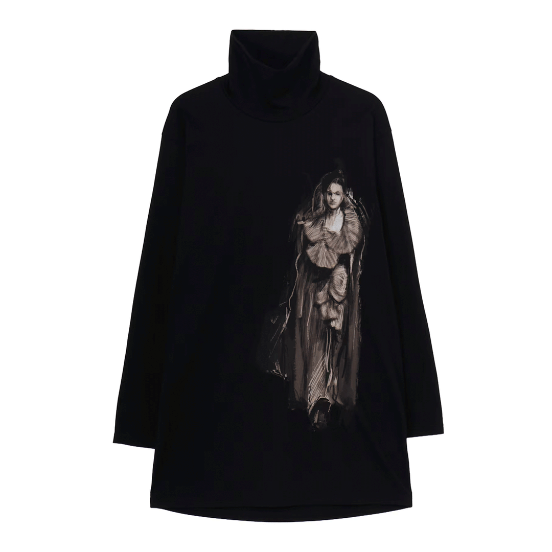COTTON SINGLE JERSEY TURTLE NECK LONG SLEEVE/ PT