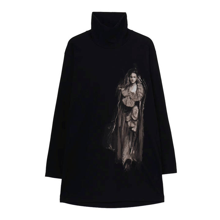 COTTON SINGLE JERSEY TURTLE NECK LONG SLEEVE/ PT