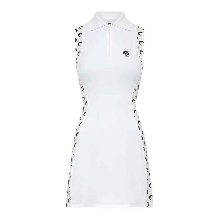 Athleisure polo mini dress with moon inserts
