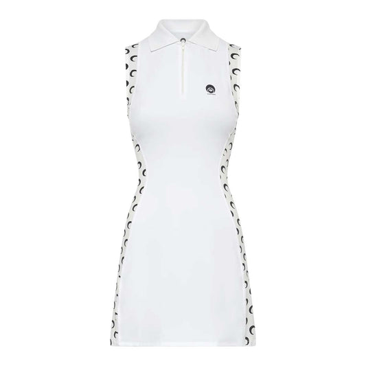 Athleisure polo mini dress with moon inserts