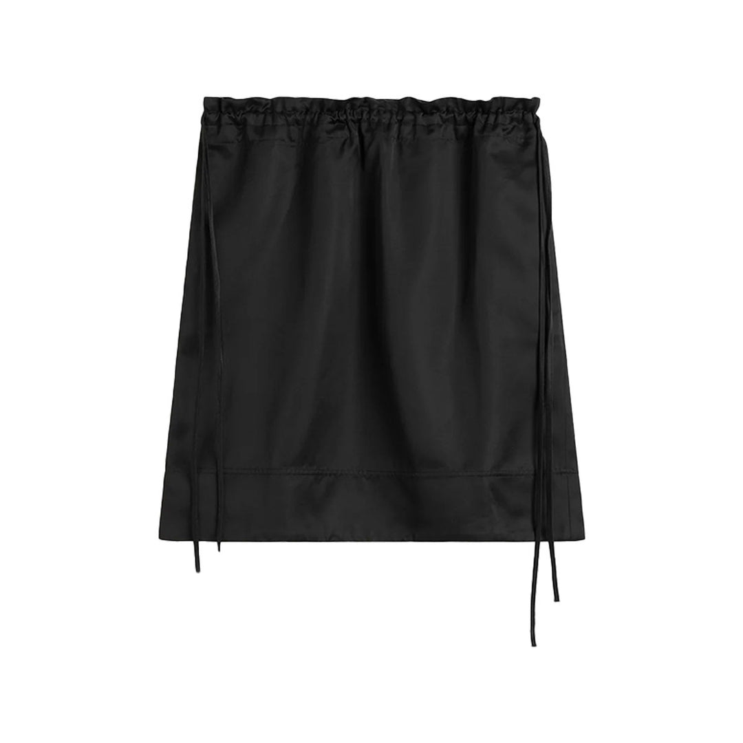 TOTEME - Drawstring satin mini skirt