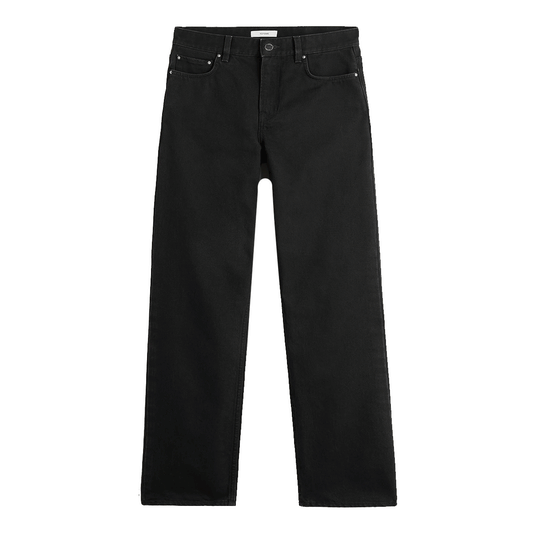 Low-rise straight-leg jeans