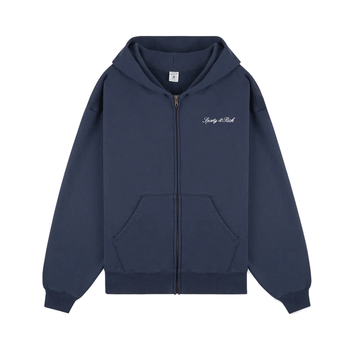 Signature Logo Embroidered Zip Hoodie