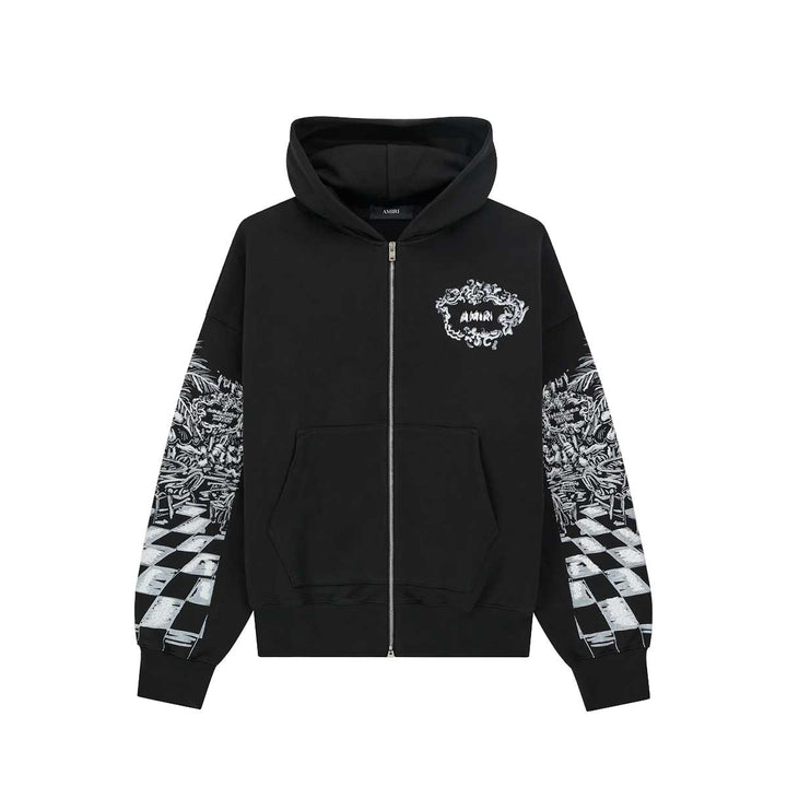 AMIRI - CHATEAU SKETCH ZIP HOODIE