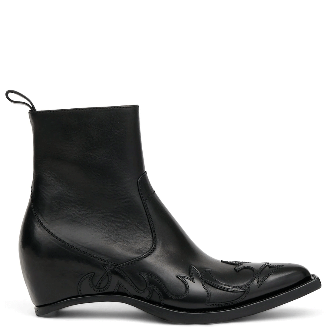 HEEL-LESS WESTERN FLAME BOOTS H45