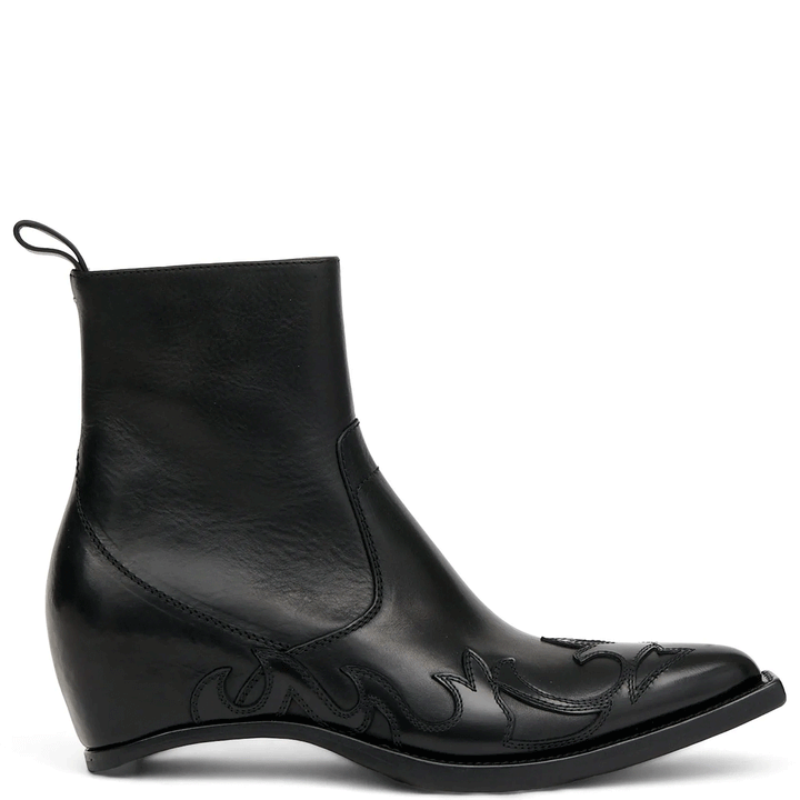 HEEL-LESS WESTERN FLAME BOOTS H45