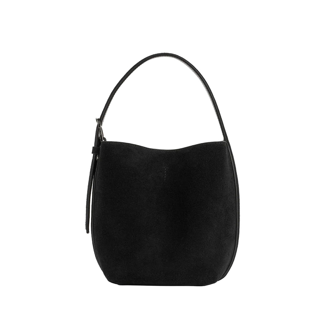 Small Belted suede tote