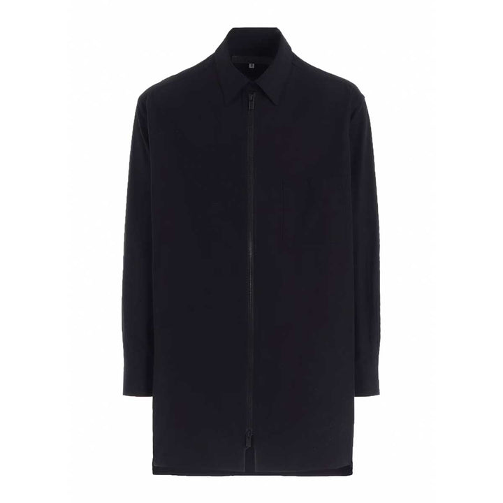 COTTON FLANNEL CHAIN STITCH FRONT ZIP SHIRT