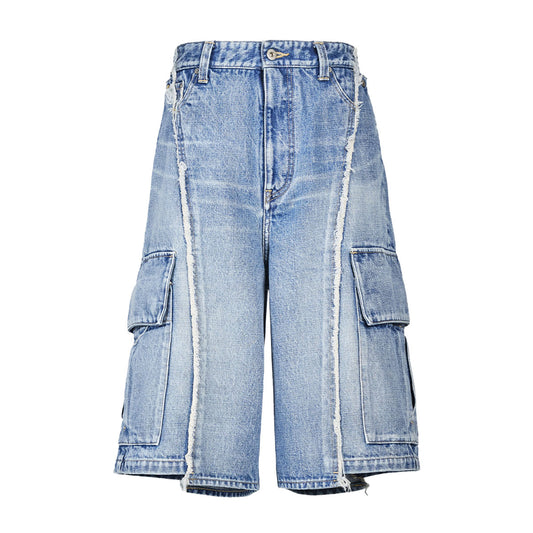 VUJADE - DAX SELVEDGE AFFIX CARGO SHORTS IN DENIM