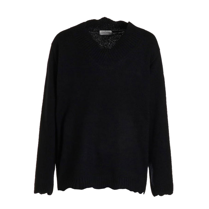 7G RIB V NECK KNIT