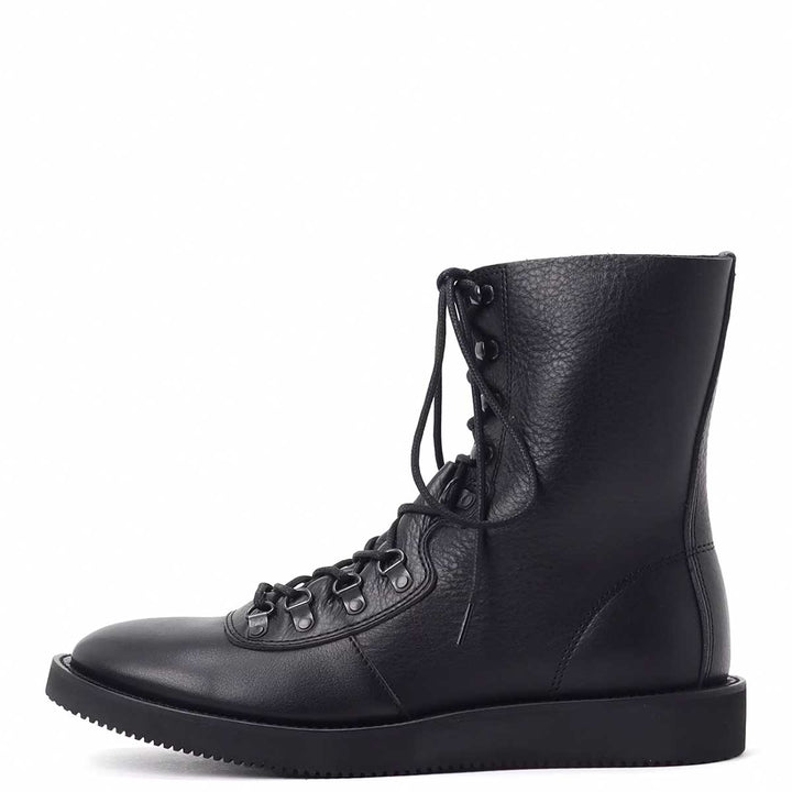 SOFT SHRINK LEATHER MILITARY BOOTS