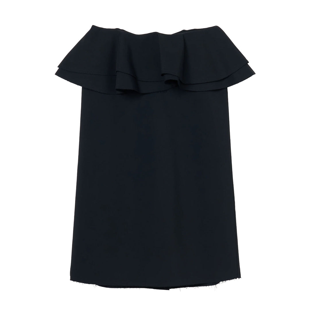 Plan C - VISCOSE FAILLE WAIST RUFFLE SK