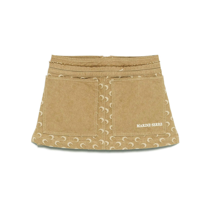 Moon-Jacquard Mini Skirt