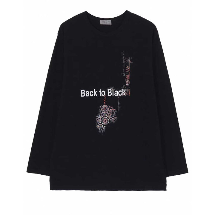 Yohji Yamamoto - PLAIN STITCH LONG SLEEVE PRINT TEE