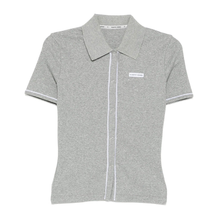 Light Ribbed Jersey Polo T-Shirt