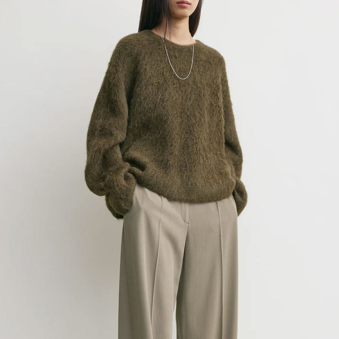 Boxy alpaca knit pepper