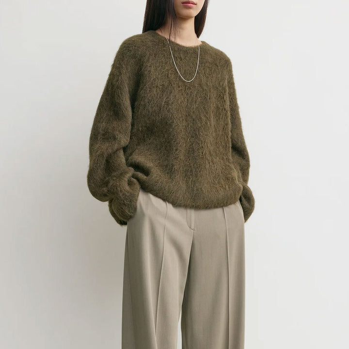 Boxy alpaca knit pepper