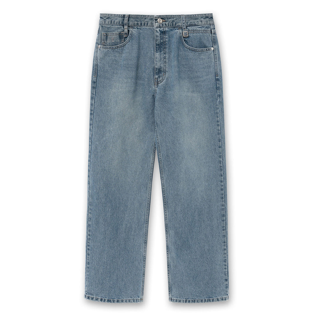 Blue Straight Denim Pants