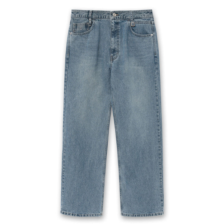 Blue Straight Denim Pants