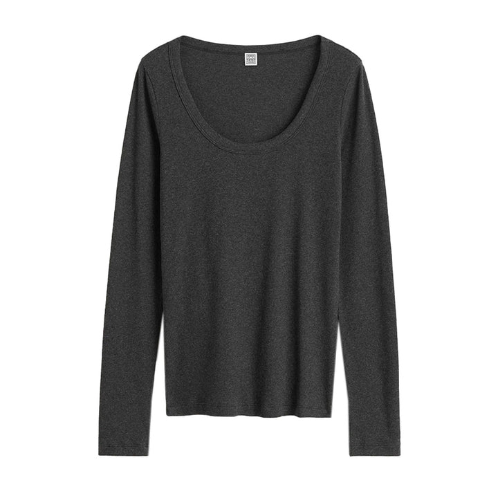 Classic Rib Top Charcoal Melange