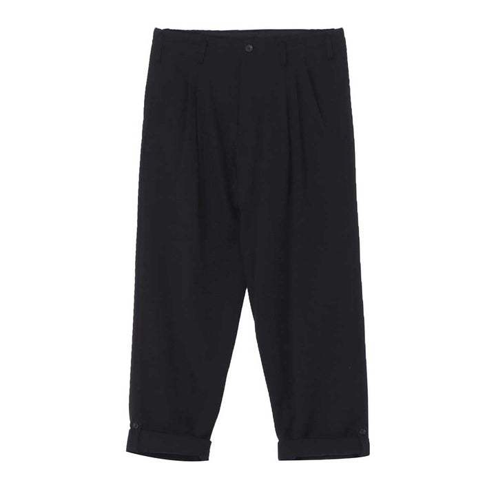 WOOL GABARDINE HEM TAB PANTS