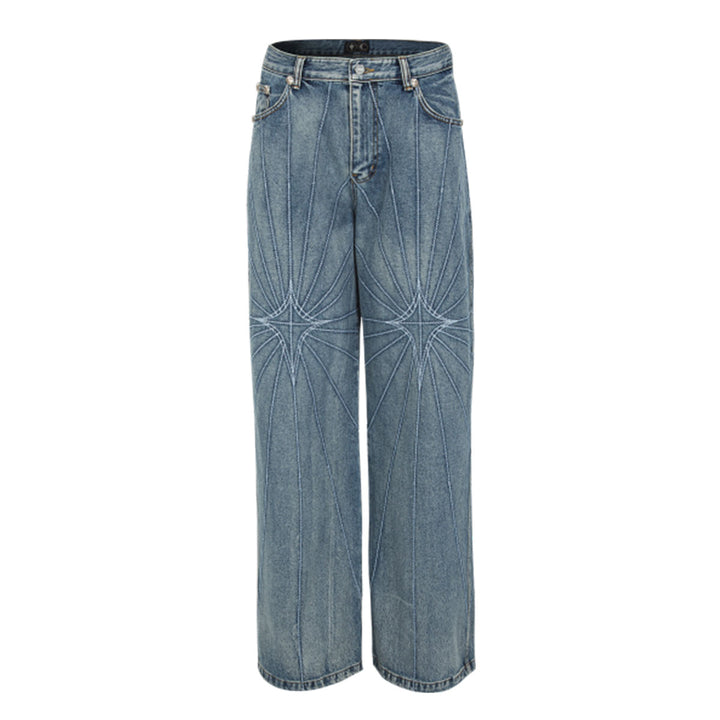 TC Rise Denim Emb Pant - THUG CLUB