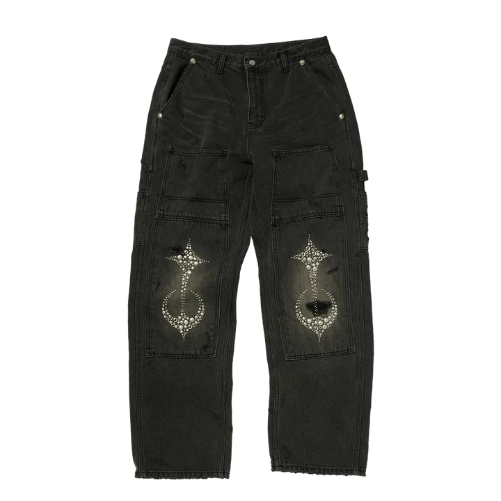STUDDED KNEE CARPENTER PANTS
